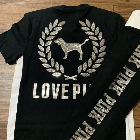 NEW VS PINK CRESCENT BLING OUTFIT SET S - Picture 3 of 12